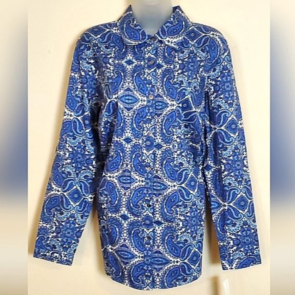 Charter Club 100% Cotton Button Down NWT 14W